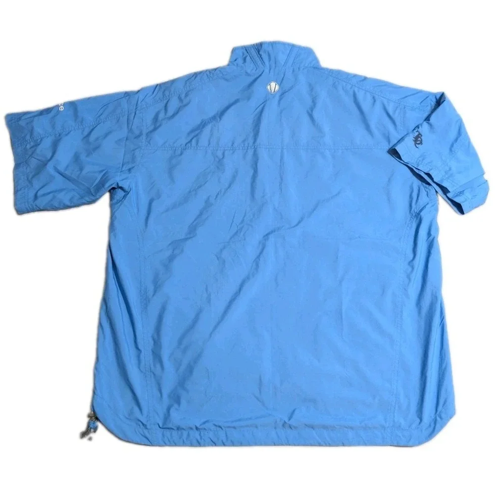 Sunice Golf Jacket Men XL Blue 1/2 Zip Short Sleeve Pullover Wind Shirt TDC